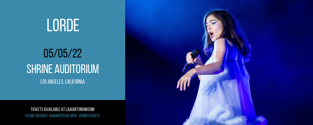 Lorde at Shrine Auditorium tickets Lorde at Shrine Auditorium