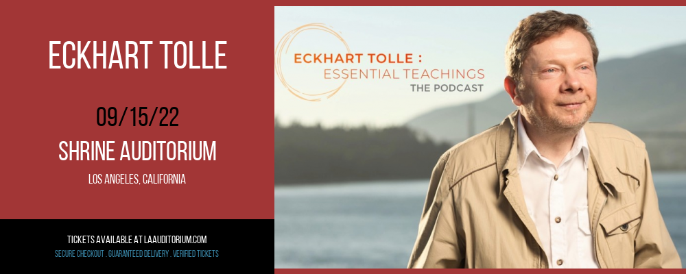 Eckhart Tolle at Shrine Auditorium tickets Eckhart Tolle at Shrine Auditorium
